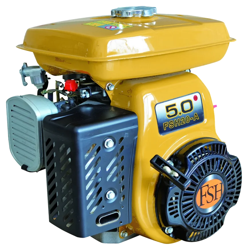 Air-cooled OHV gasoline engine with recoil start.