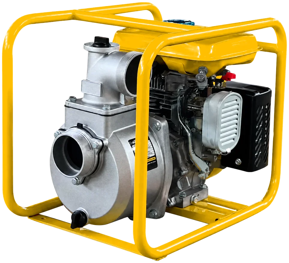 Engine-driven water pump set.